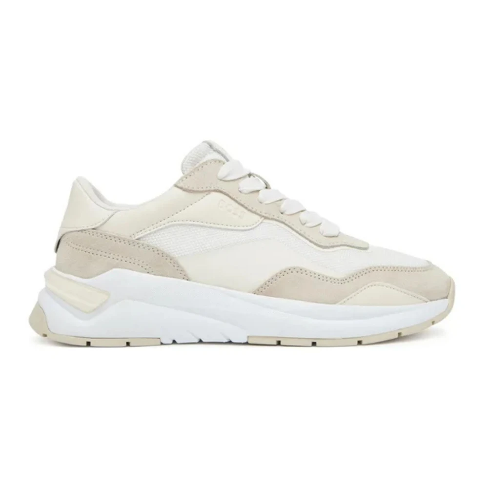 Hugo Women's White Sneakers,, Skylar_runn_meth Trainers Spring/Summer Fabric And Suede Size 6 Uk