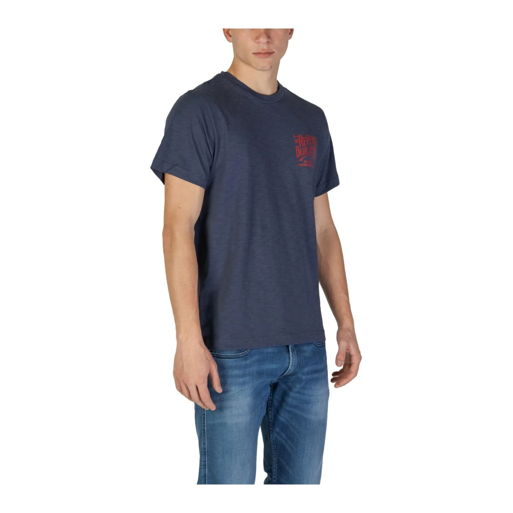 Replay T-shirt met ronde hals Blue Heren