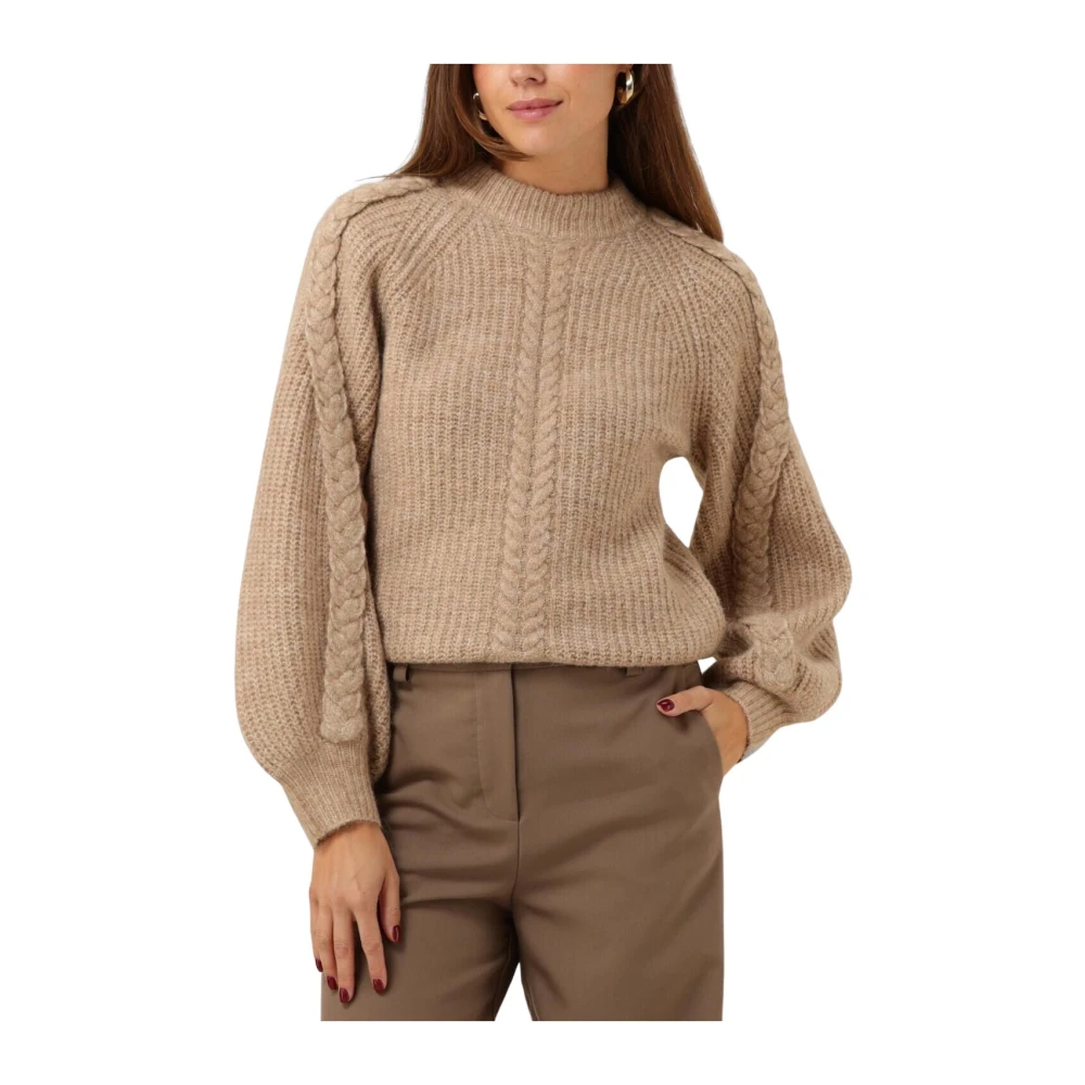 Object Bruine Gebreide Pullover voor Vrouwen Brown Dames