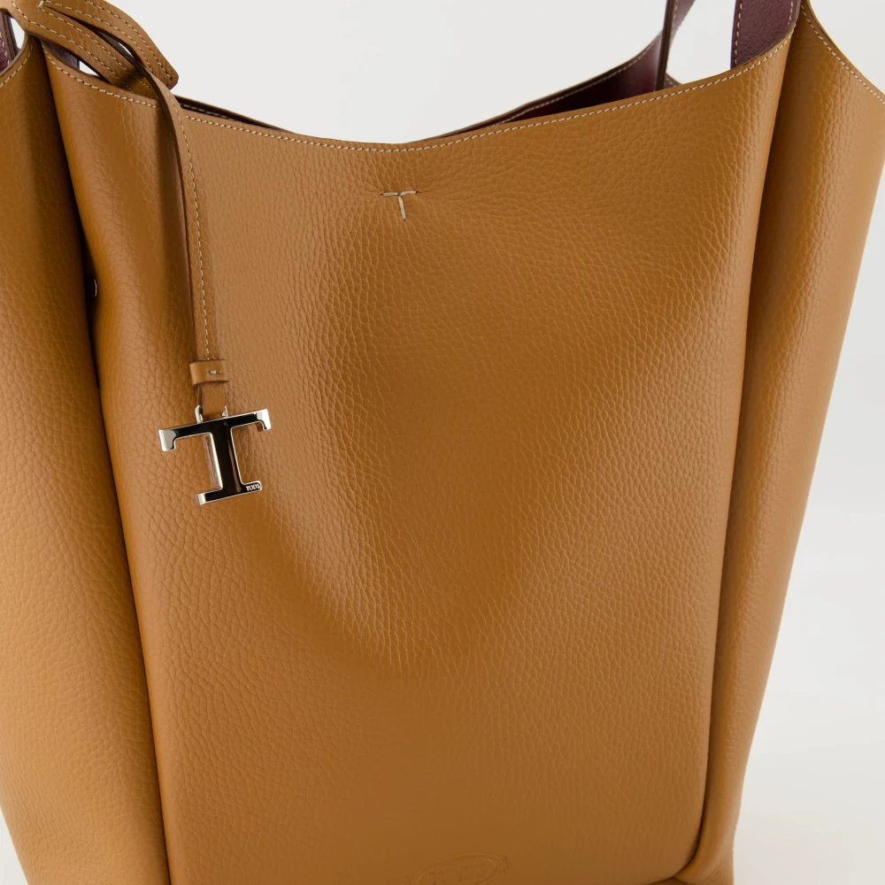 TOD'S Bruin leren bucket bag Brown Dames