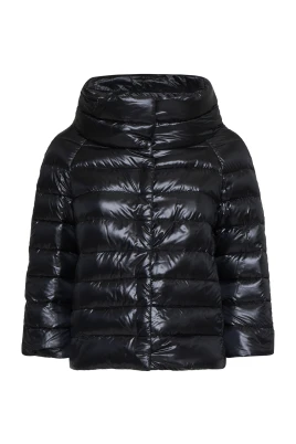 Svart Quiltad Dunjacka