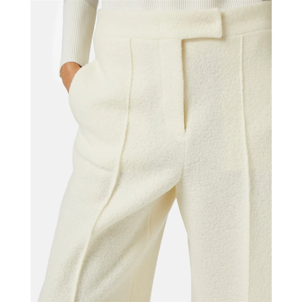 Iceberg Nieuwe vorm broek in wol bouclé stof Beige Dames