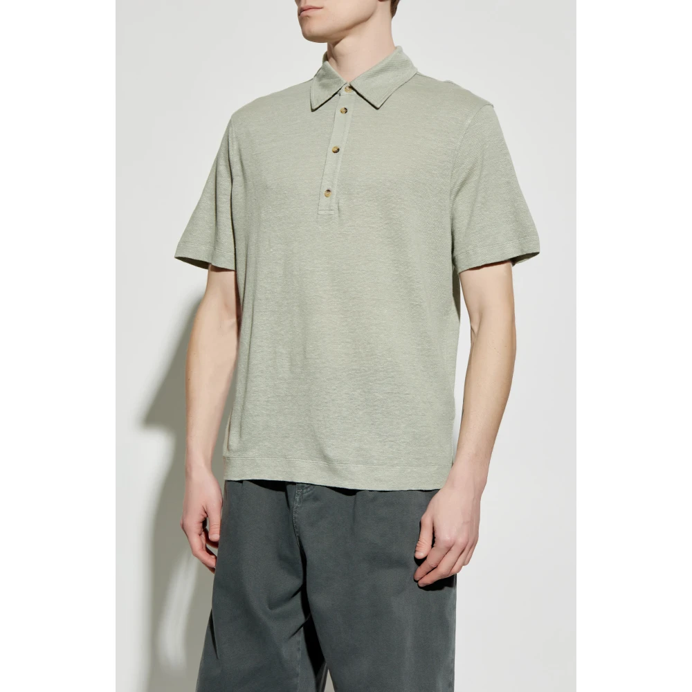 Paul Smith Linnen Polo Green Heren