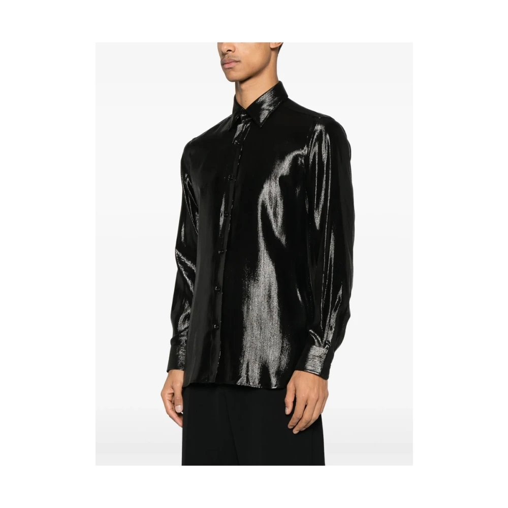 Tom Ford Zwarte Overhemd met Knopen en Manchetten Black Heren
