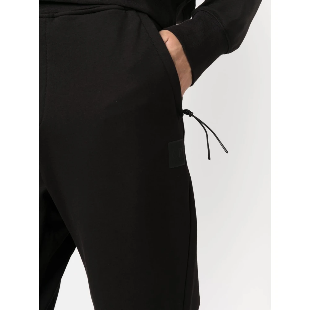 C.P. Company Zwarte Metropolis Serie Stretch Fleece Sweatpants Black Heren