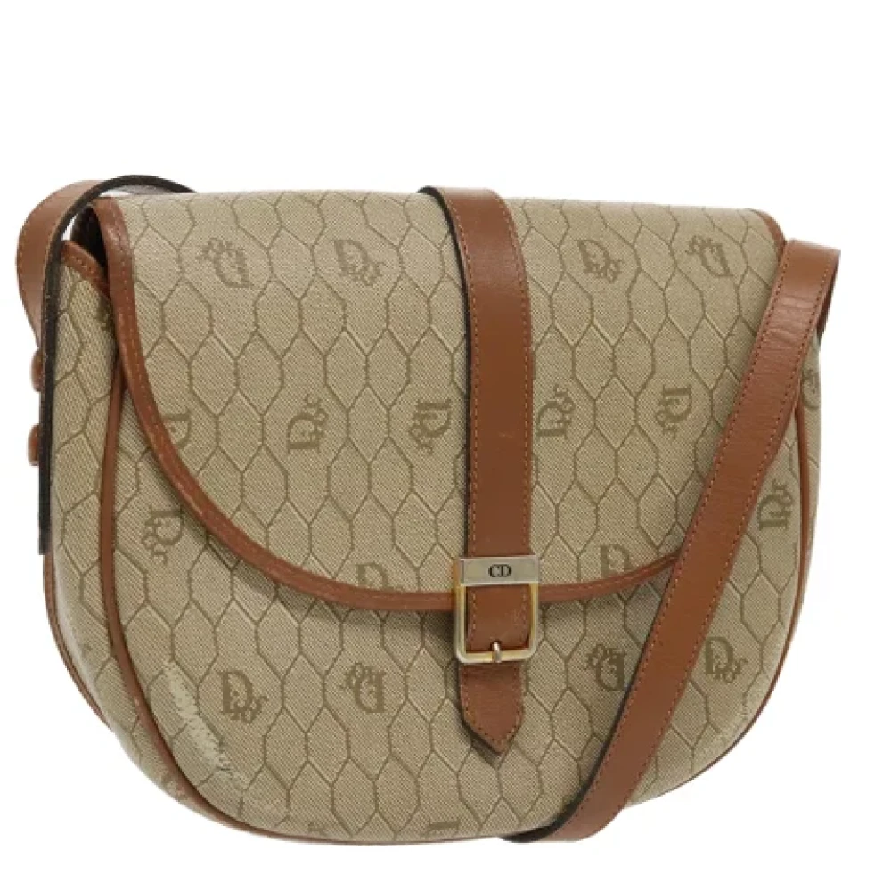 Dior Vintage Pre-owned Canvas dior-bags Beige Dames