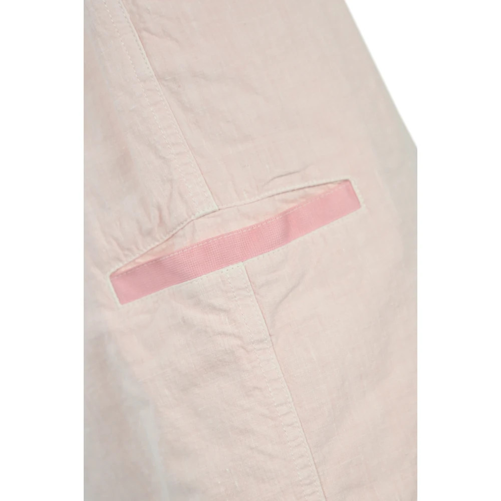 Stone Island Roze Linnen Bermuda Shorts Pink Heren