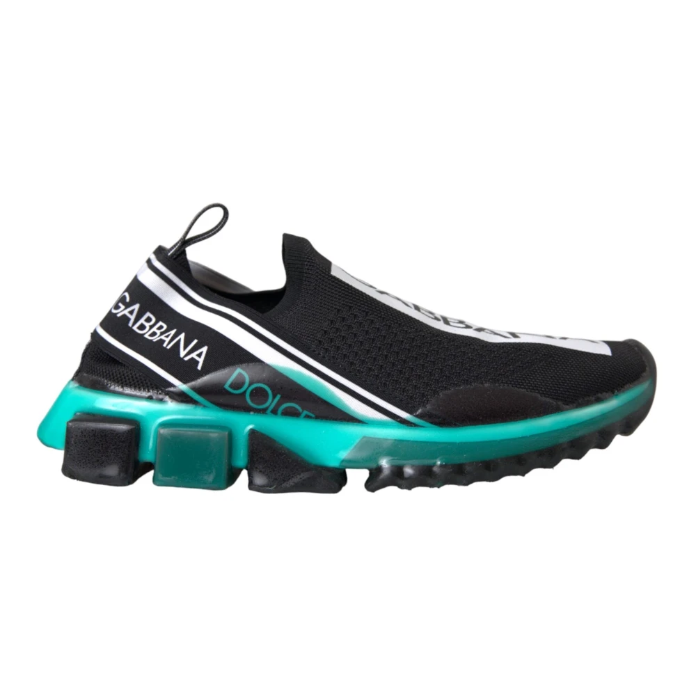 Dolce & Gabbana Men's Black Blue Sorrento Slip On Trainers - Sneakers - 6 1/2 Uk - Shoes