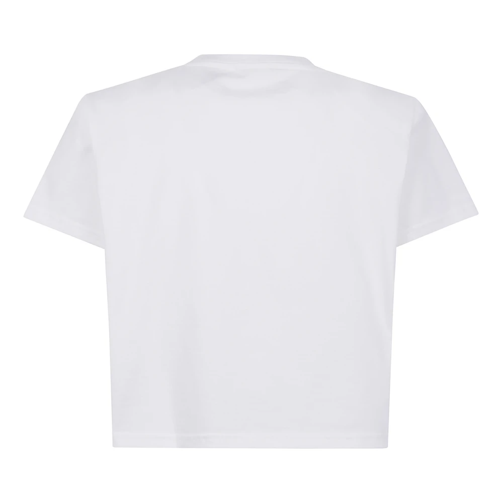 Magda Butrym Witte Crop T-Shirt White Dames