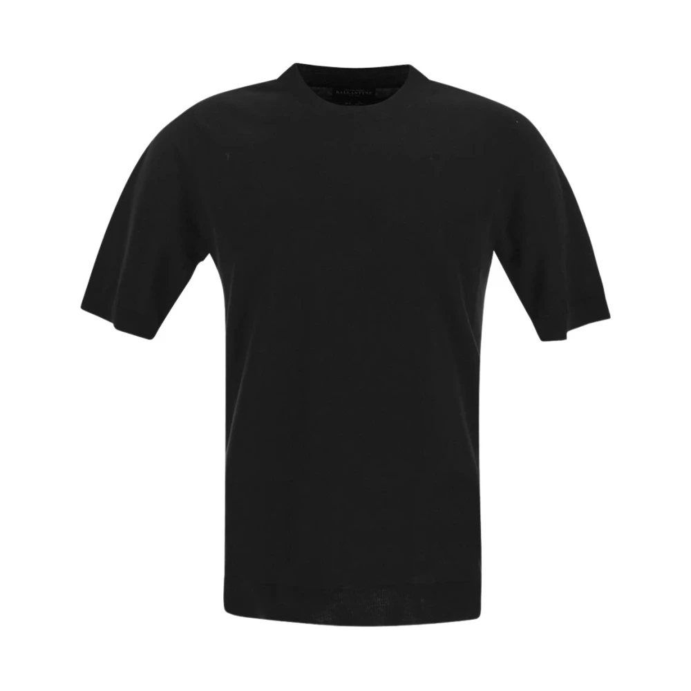 Ballantyne Klassieke Crew Neck T-Shirt Black Heren