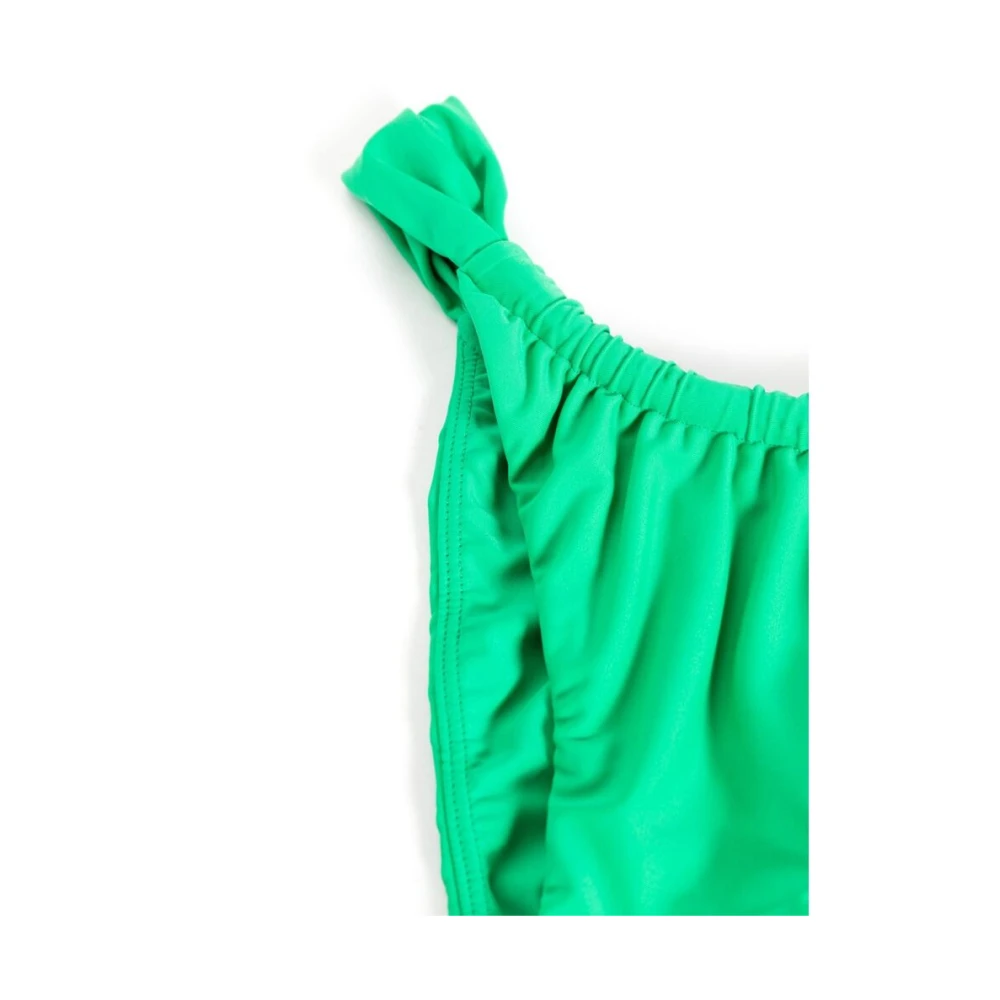 Faithfull the Brand Groene driehoekige strandkleding met verstelbare verzamelde details Green Dames