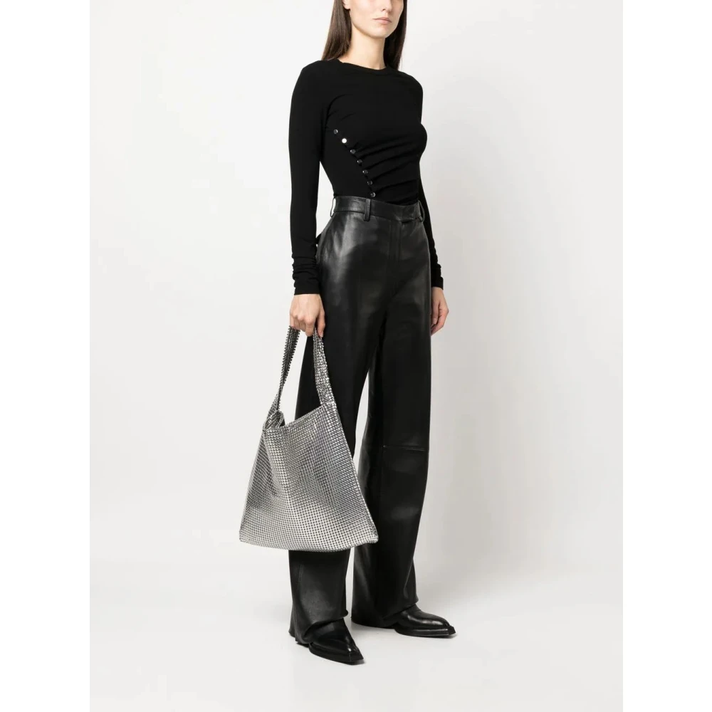 Paco Rabanne Zilveren Pixel Tote Tas Gray Dames