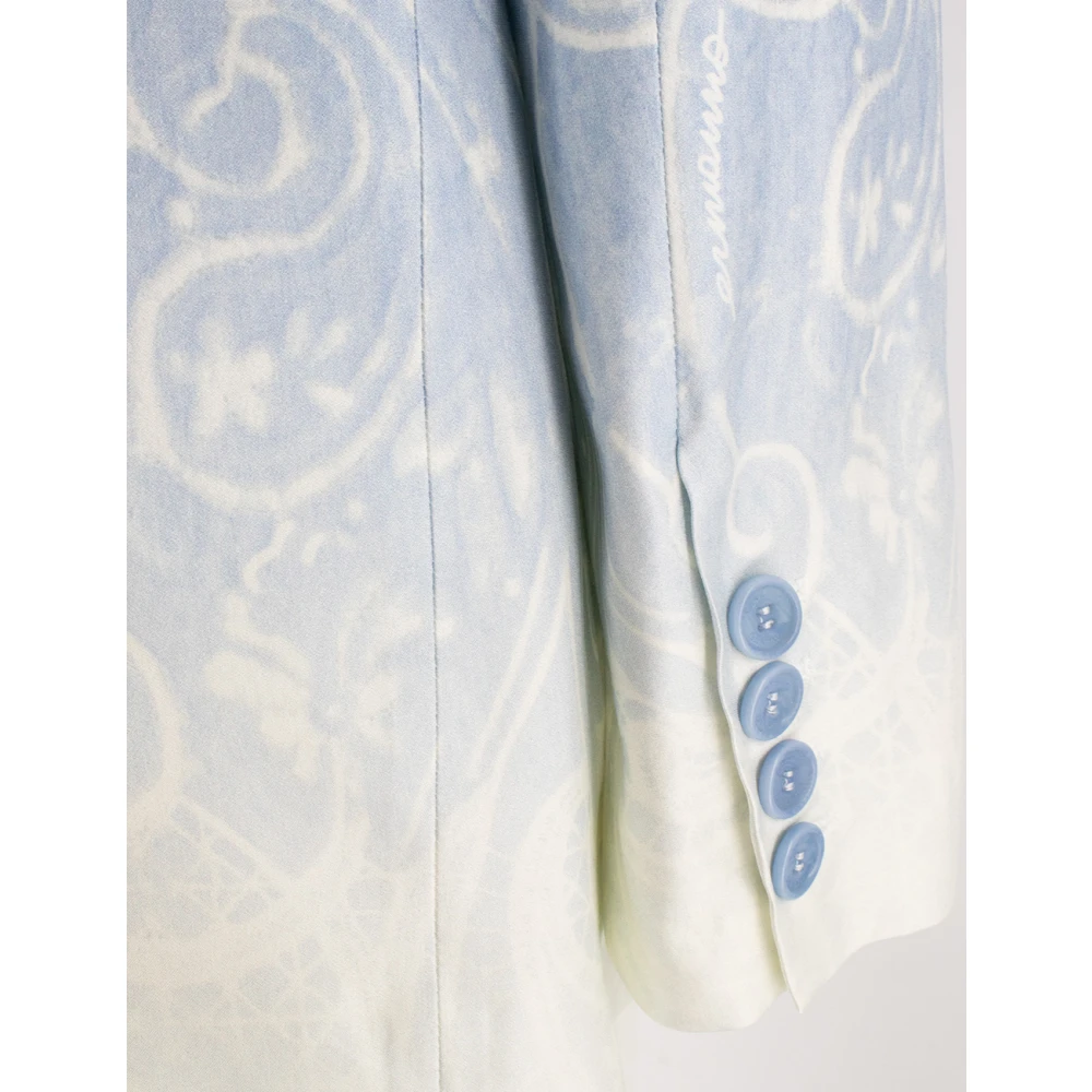 Ermanno Scervino Klassieke Logo Stofjas met Knopen Blue Dames