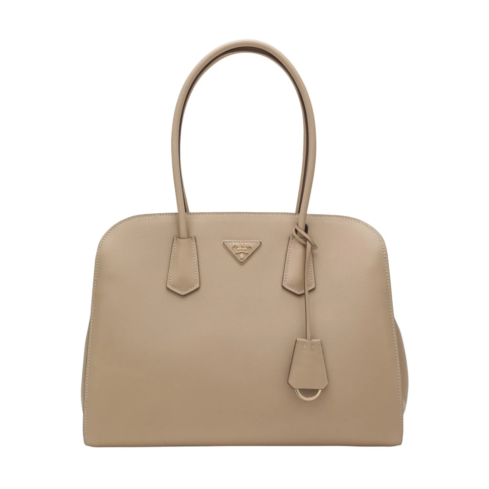Prada , Shopping Bags, Female, Beige, One Size, Large Calfskin Tote