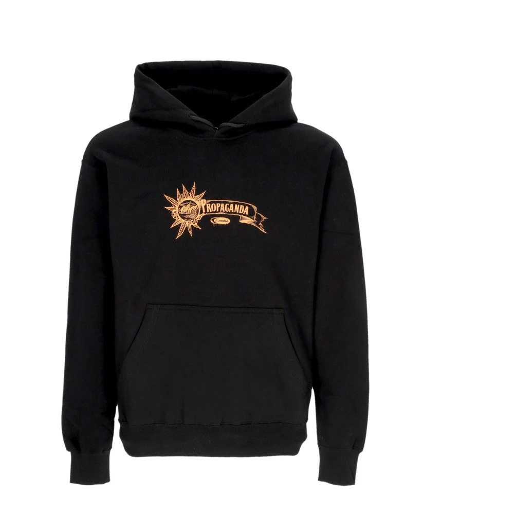 Propaganda Zwarte hoodie met kangoeroezak Black Heren