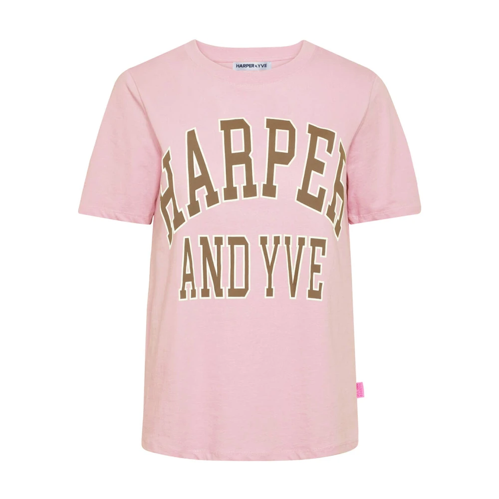 Harper & Yve Varsity T-shirt Pink Dames