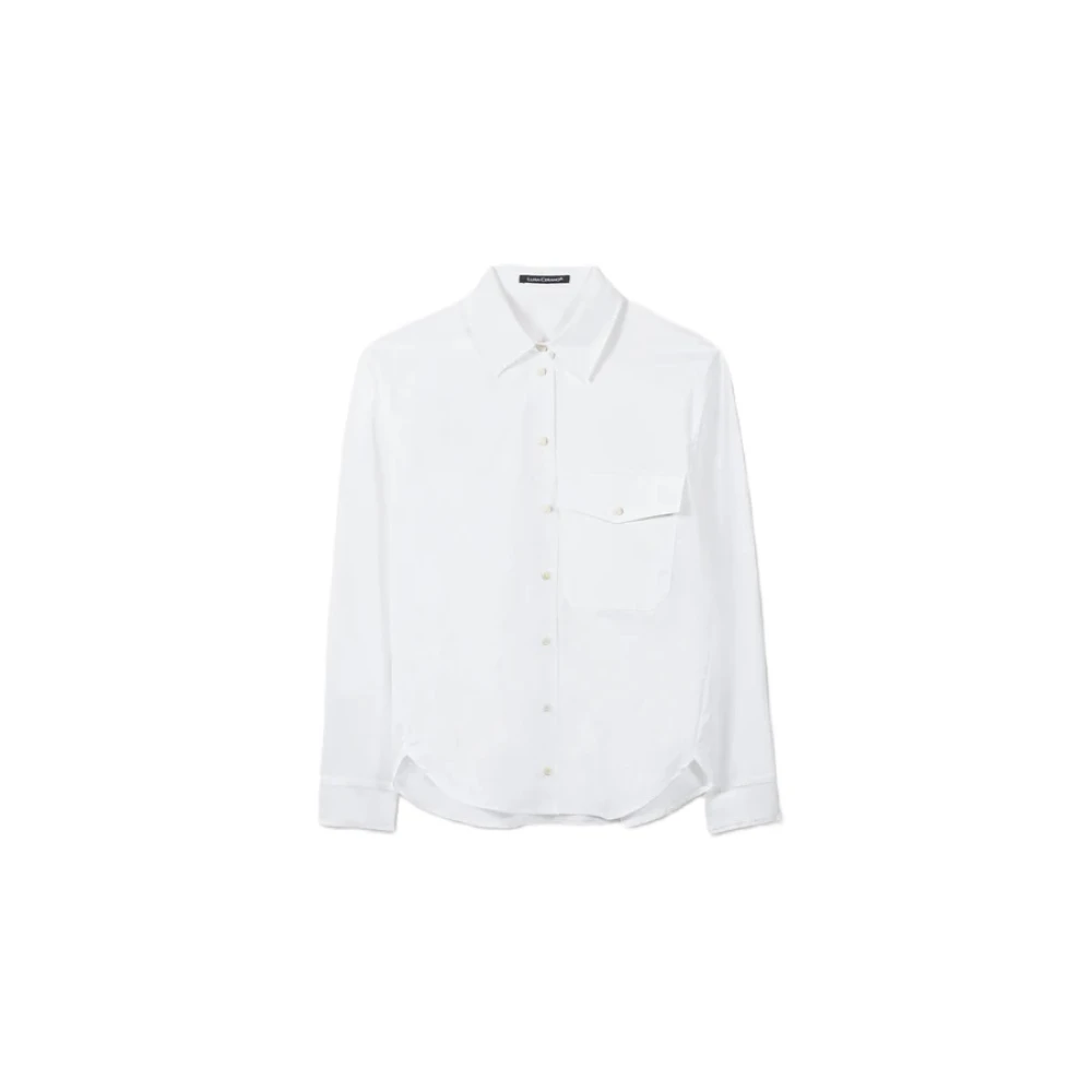 LUISA CERANO Gabardine Stretch Shirt White Dames