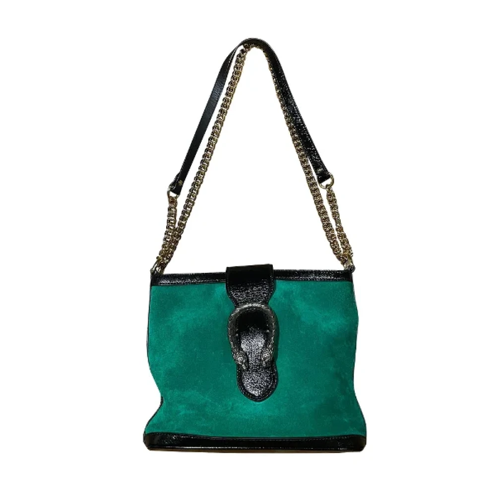 Gucci Vintage Pre-owned Suede gucci-bags Green Dames