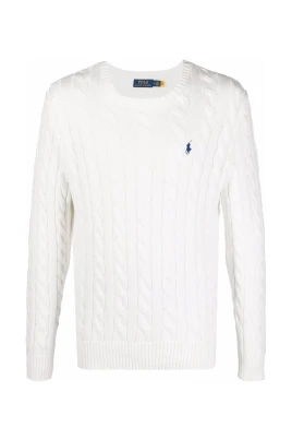 Vit Pullover Tröja