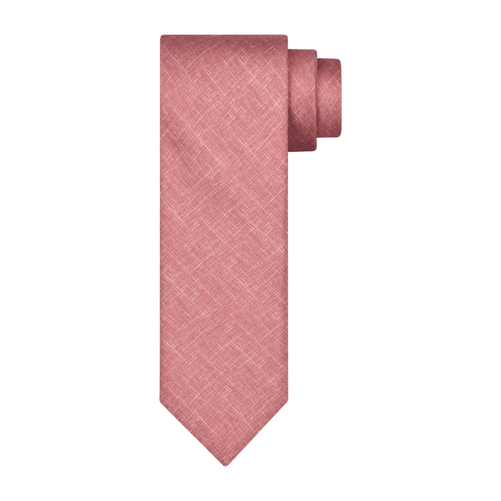 Profuomo Zijden Print Roest Stropdas Pink Heren