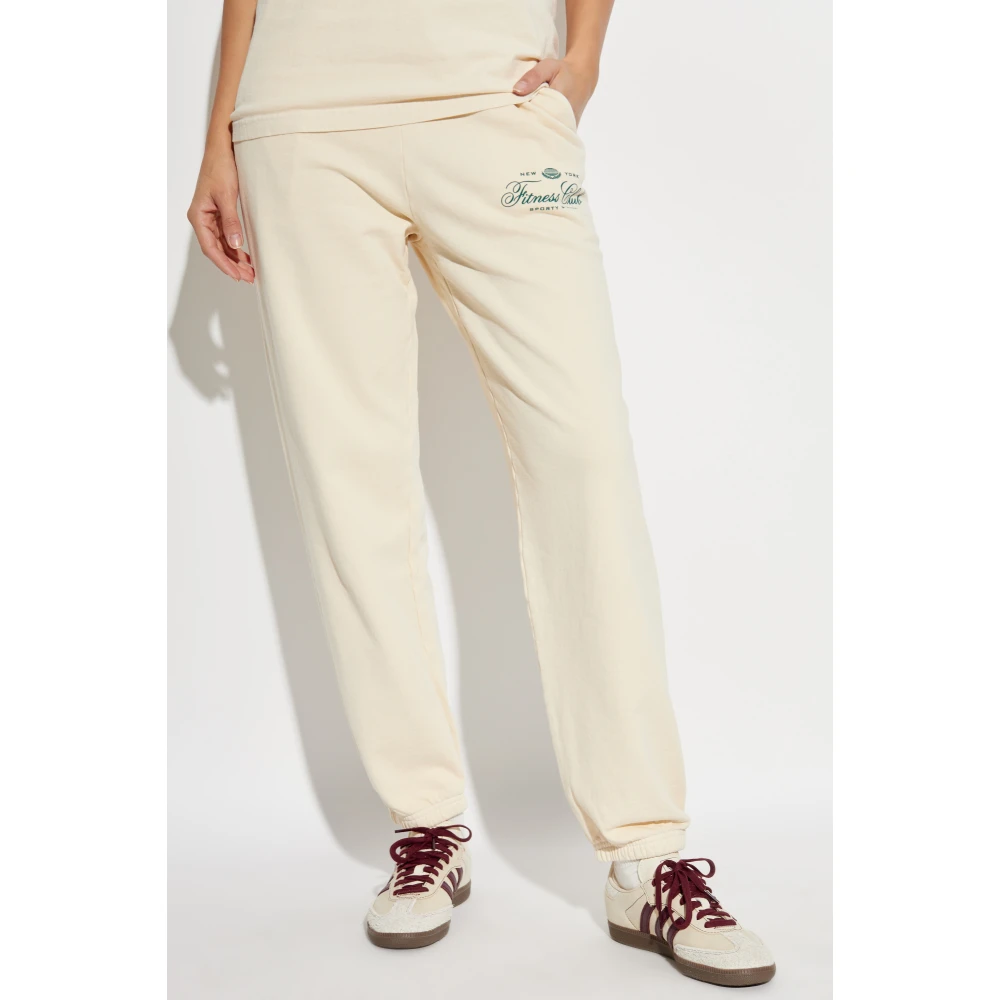 Sporty & Rich Sweatpants uit de Wall Street collectie Beige Unisex