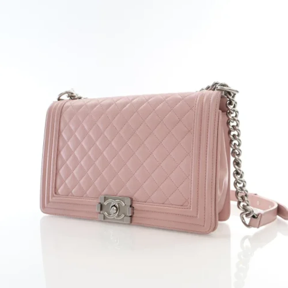 Chanel Vintage Pre-owned Leather chanel-bags Pink Dames