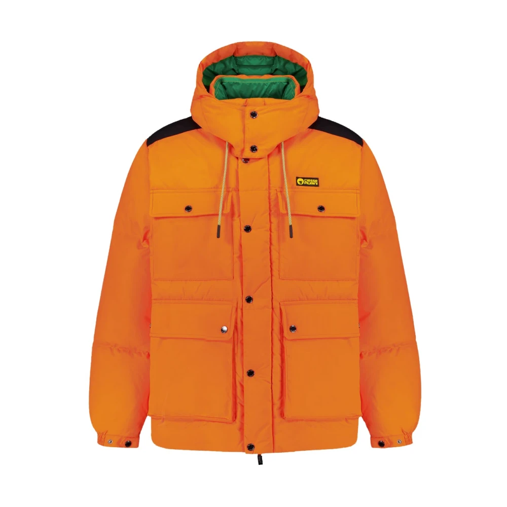 Ciesse Piumini Alaska Unisex Oranje Donsjas 4 Zakken MET Afneembare Capuchon 100% Orange Heren