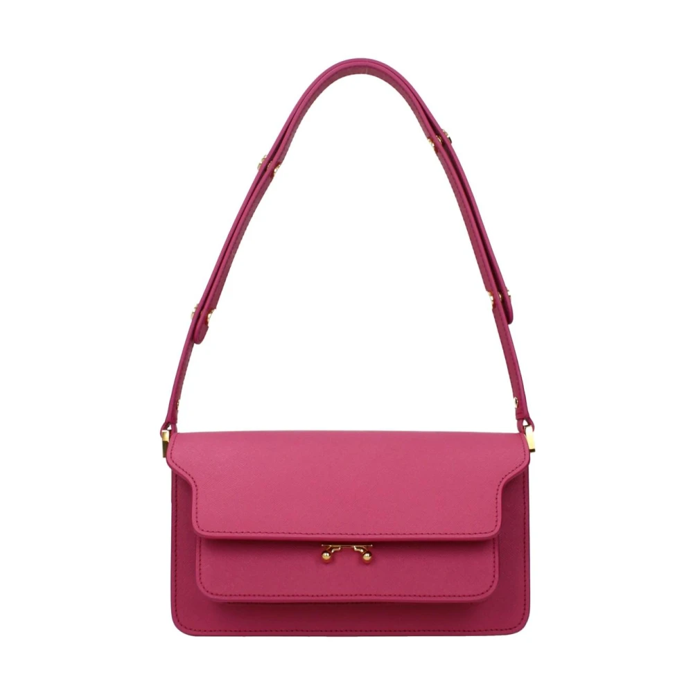 Marni Women's Pink Leather Shoulder Bag