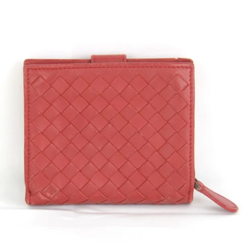 Bottega Veneta Vintage Pre-owned Leather wallets Red Dames