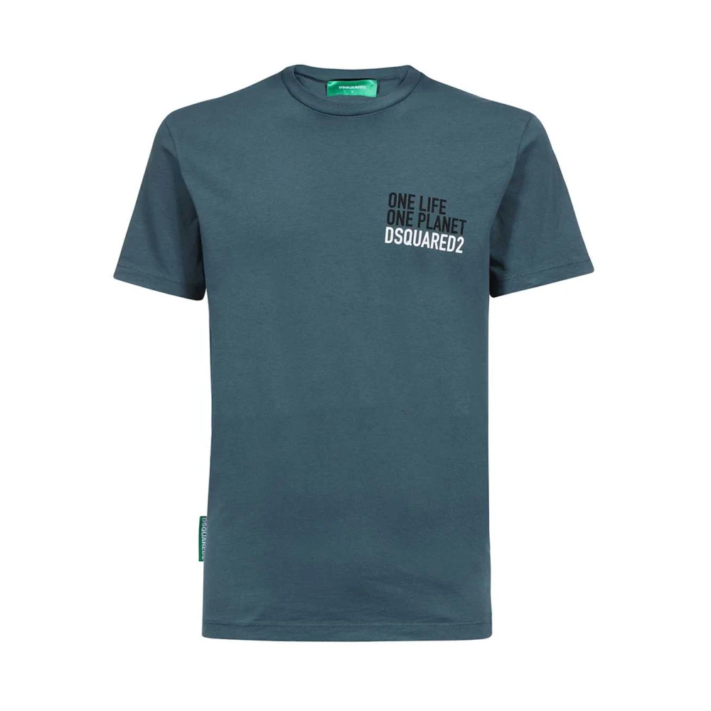 Dsquared2 Bedrukt Crew-neck T-shirt Green Heren