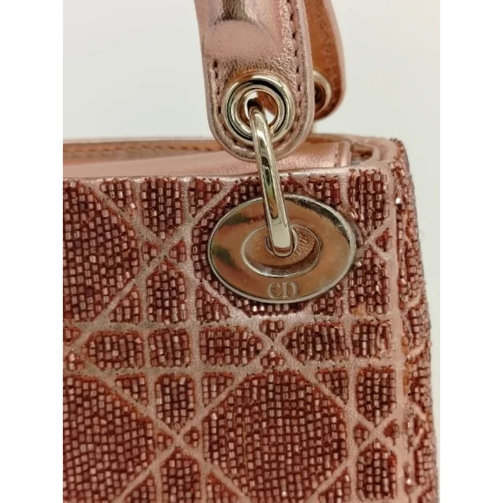 Dior Vintage Pre-owned Leather dior-bags Pink Dames