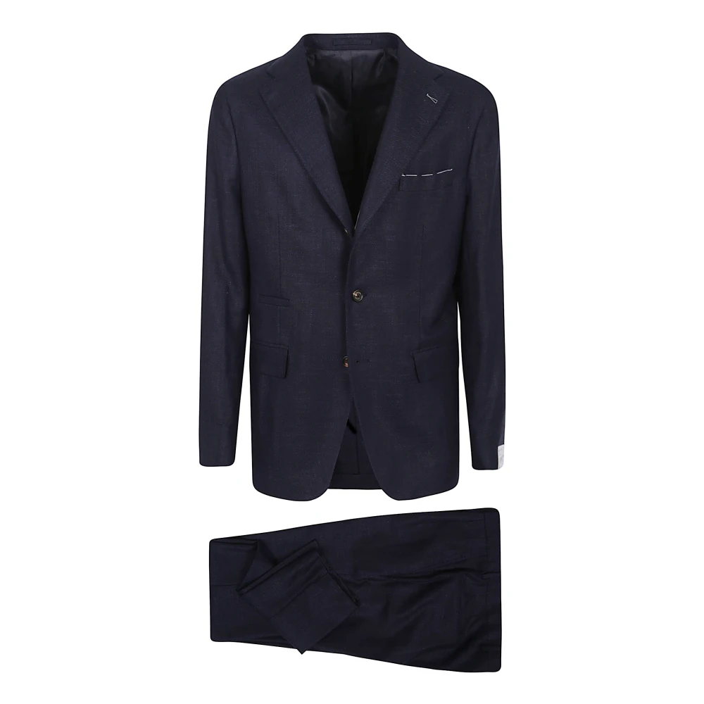 Eleventy Uomo Blu Blazer Di Lana Di Lusso
