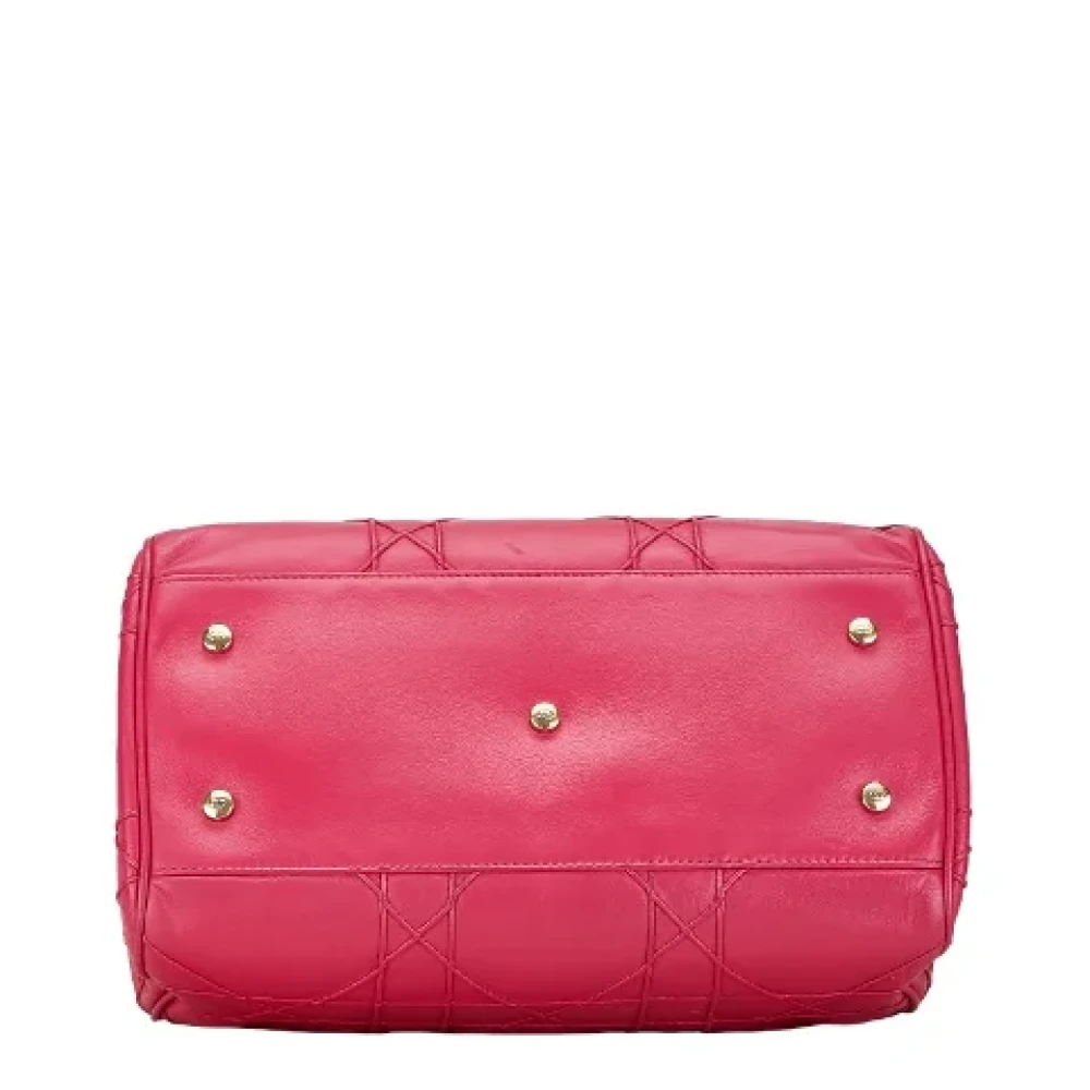 Dior Vintage Pre-owned Leather handbags Pink Dames