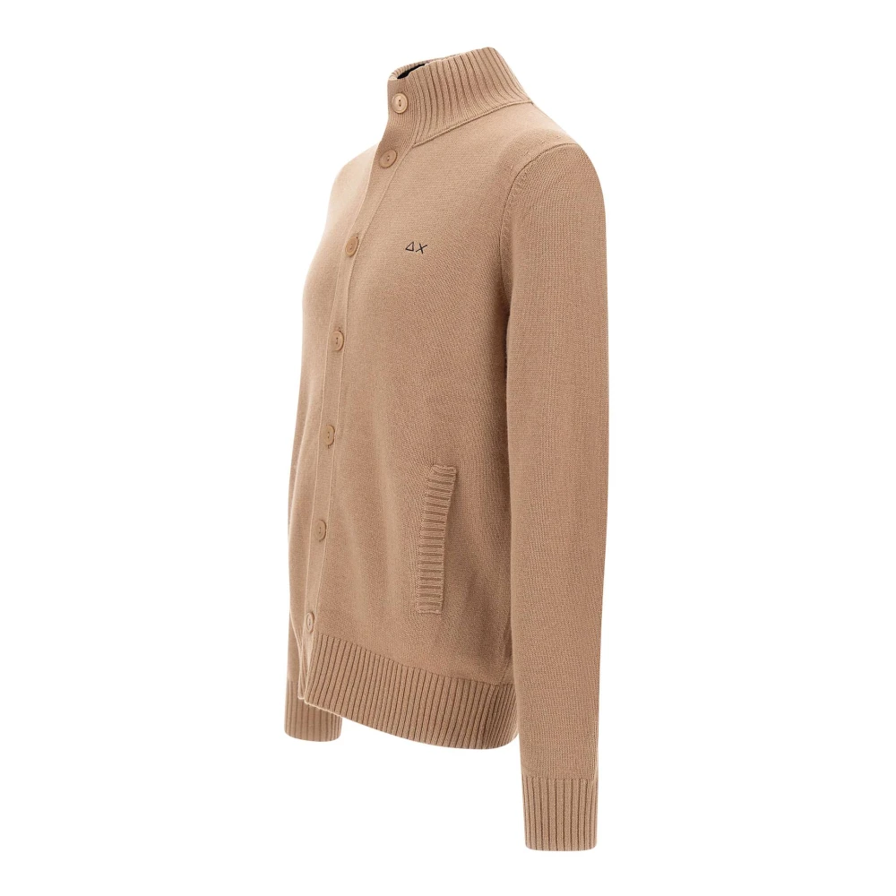 Sun68 Heren Wolmix Vest Beige Heren