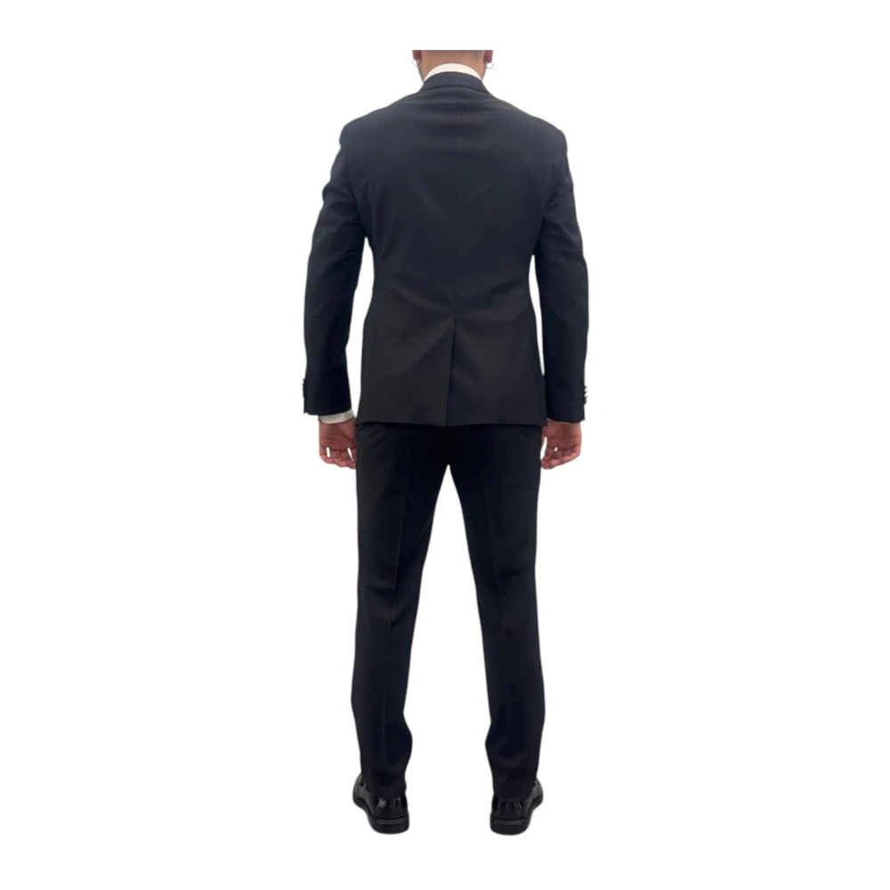 Luigi Bianchi Mantova Elegant Smoking Suit Black Heren