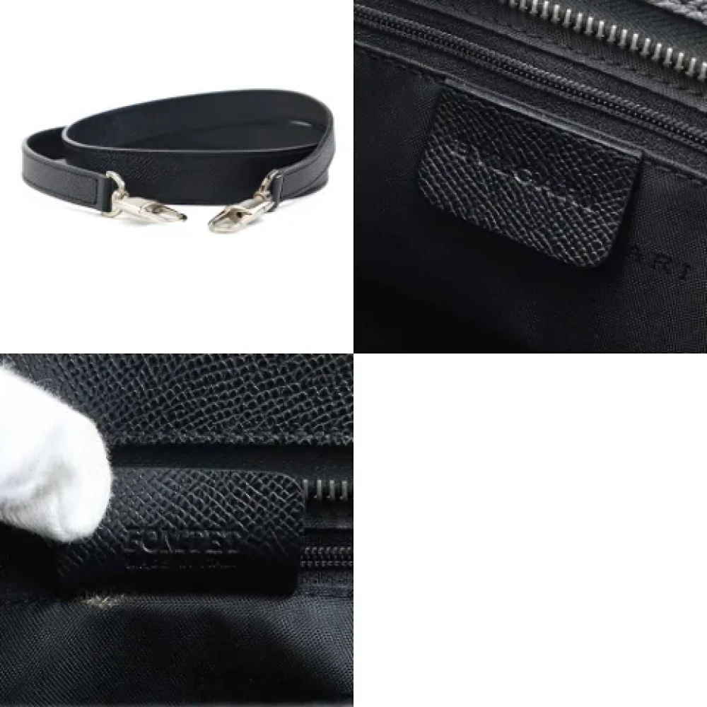 Bvlgari Vintage Pre-owned Leather handbags Black Dames