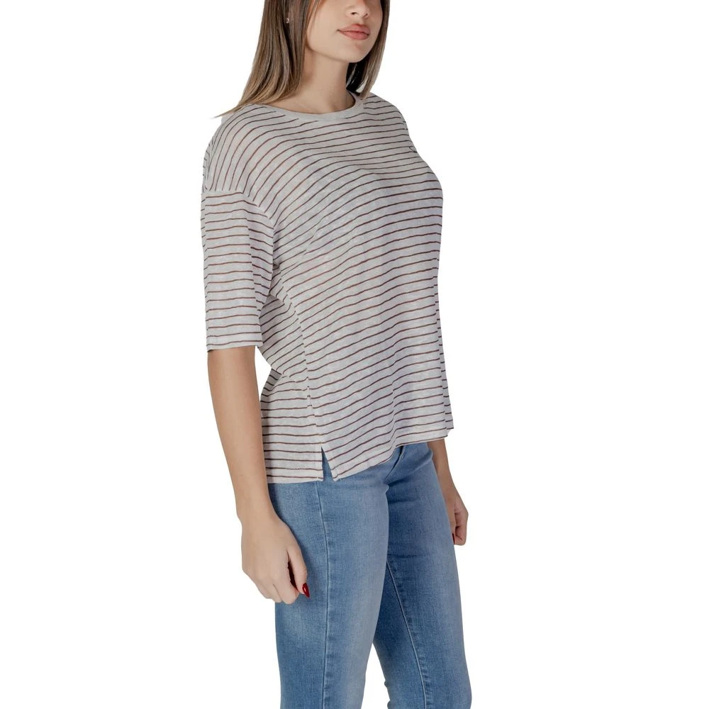 b.Young Bruine Dames T-shirt & Canvas Top Brown Dames