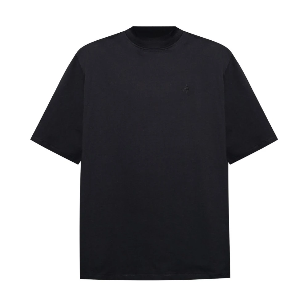The Attico Zwart Katoenen Jersey T-Shirt met Schouderkussens Black Dames