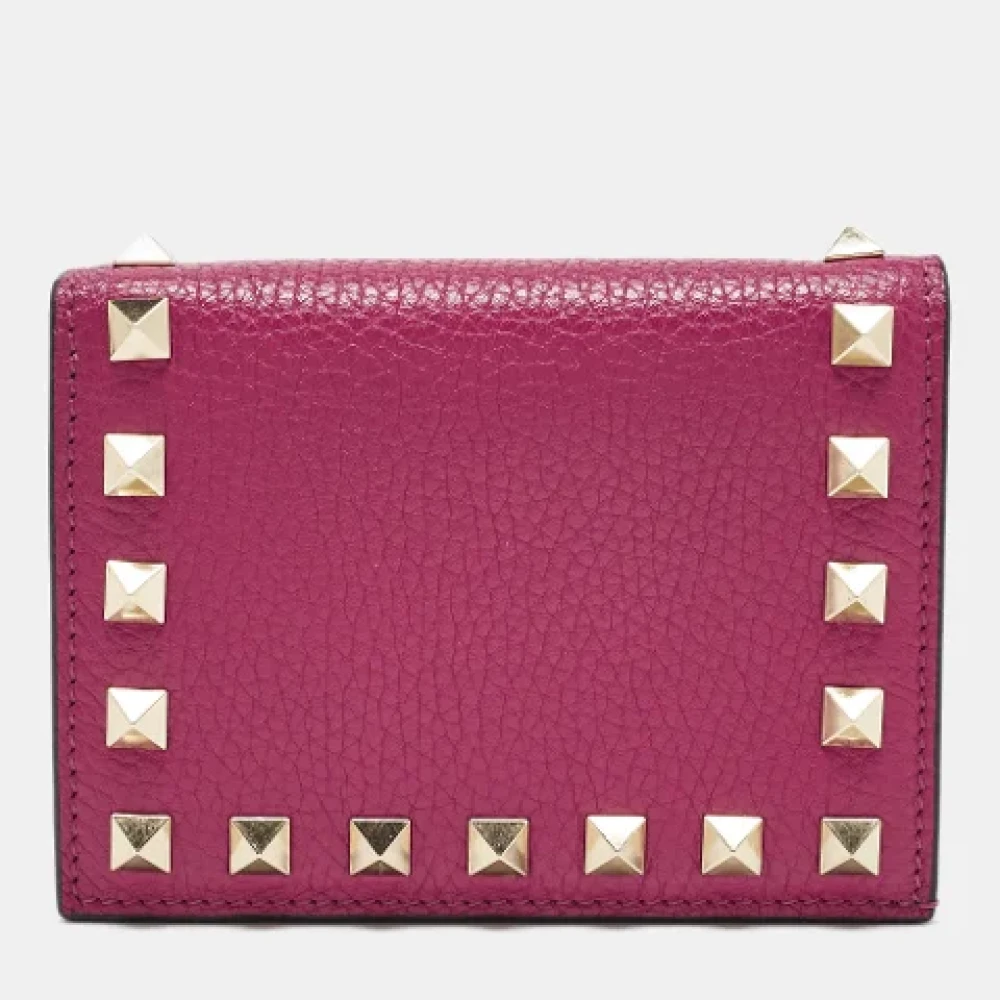 Valentino Vintage Pre-owned Leather wallets Pink Dames