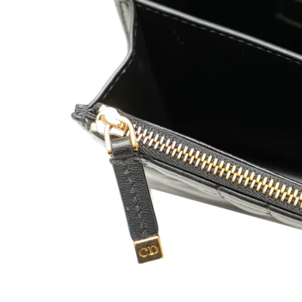 Dior Vintage Pre-owned Leather shoulder-bags Black Dames