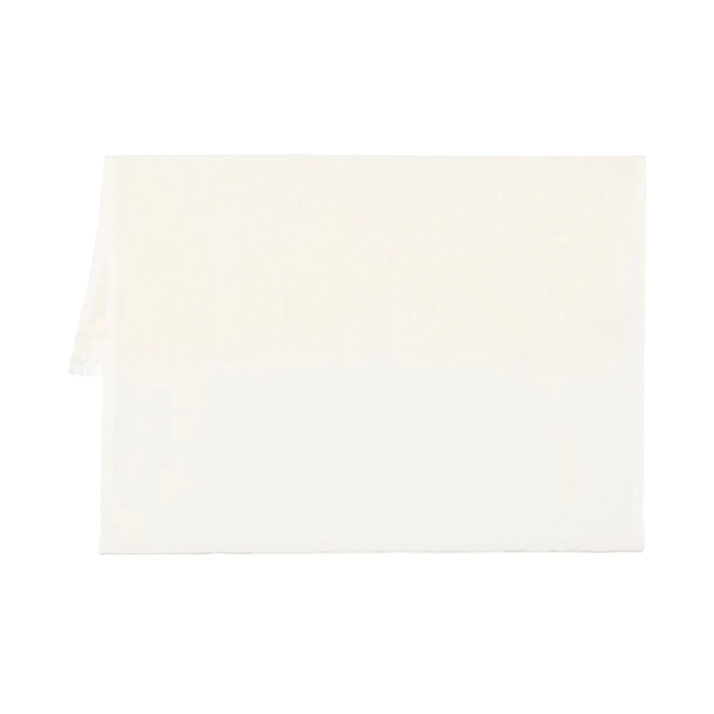Faliero Sarti Luxe Zijden Kasjmier Sjaal Ivoor Beige Dames