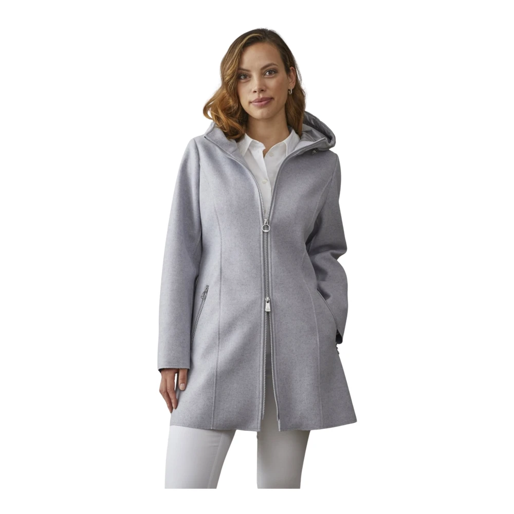 Junge Elegante Vrouwelijke Hoodie Jas Lisa Comfort Gray Dames