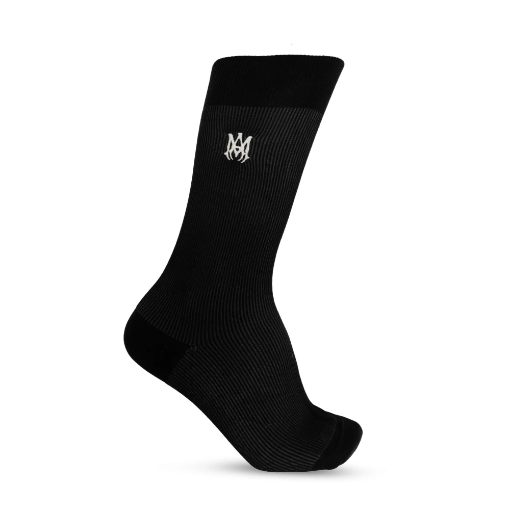 Amiri Logo Socks Black Heren