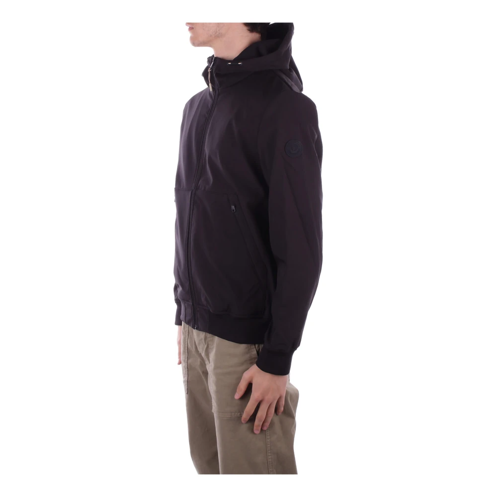 Only & Sons Zwarte jas met capuchon en ritszakken Black Heren