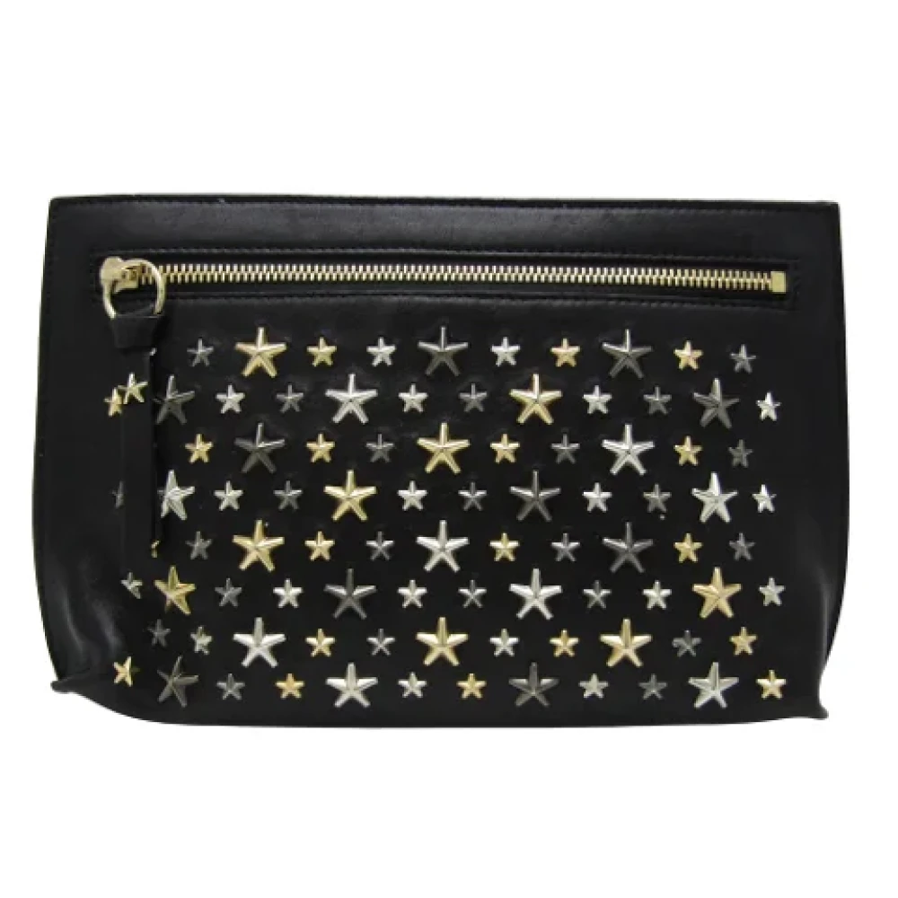 Jimmy Choo Pre-owned Leather clutches Black Dames