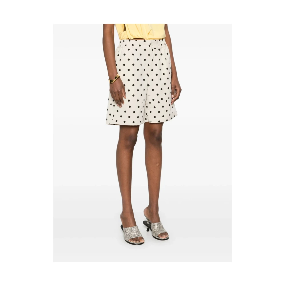 Jacquemus Beige Elastische Taille Shorts Beige Dames