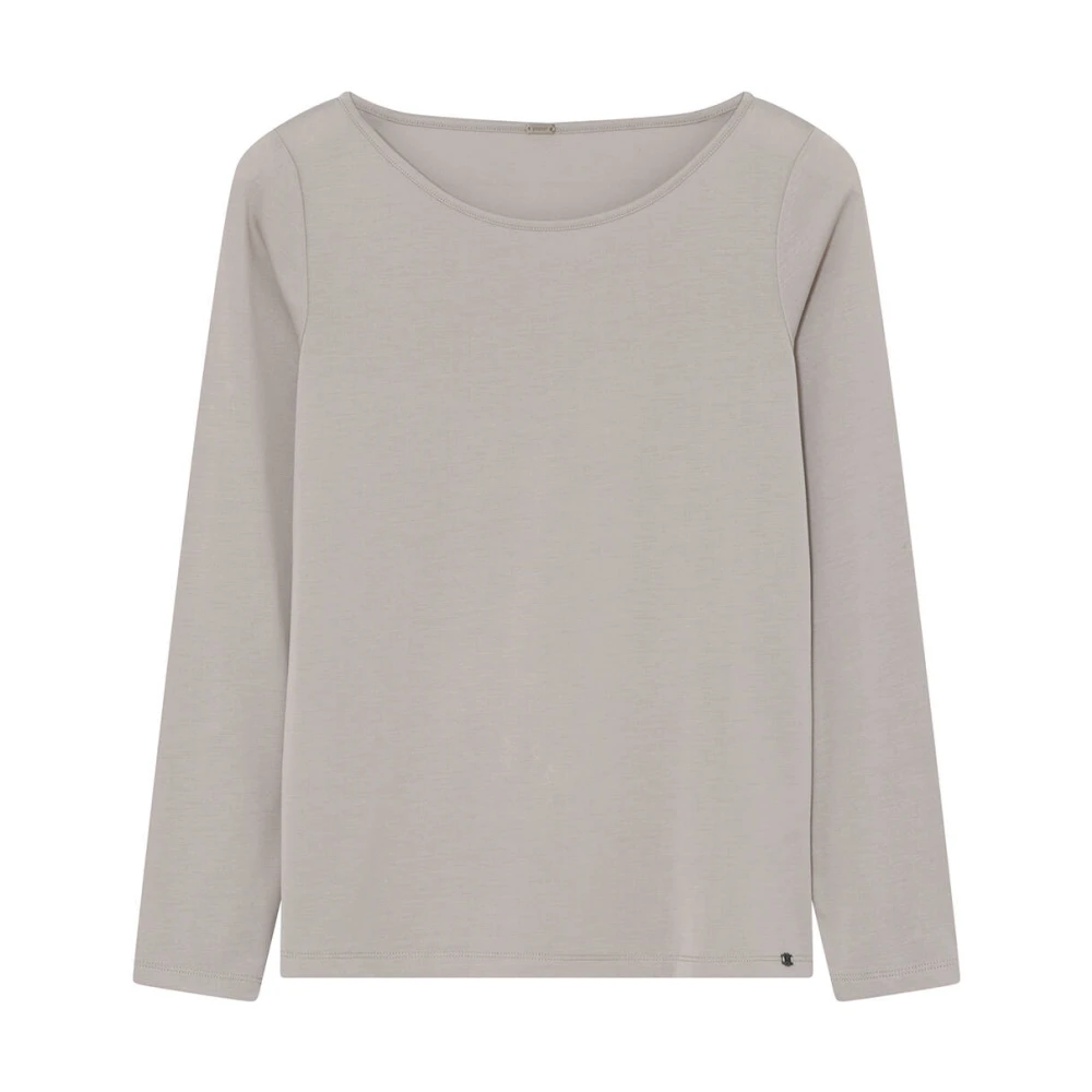 Gustav Jill Lange Mouw Slim Fit T-shirt Gray Dames