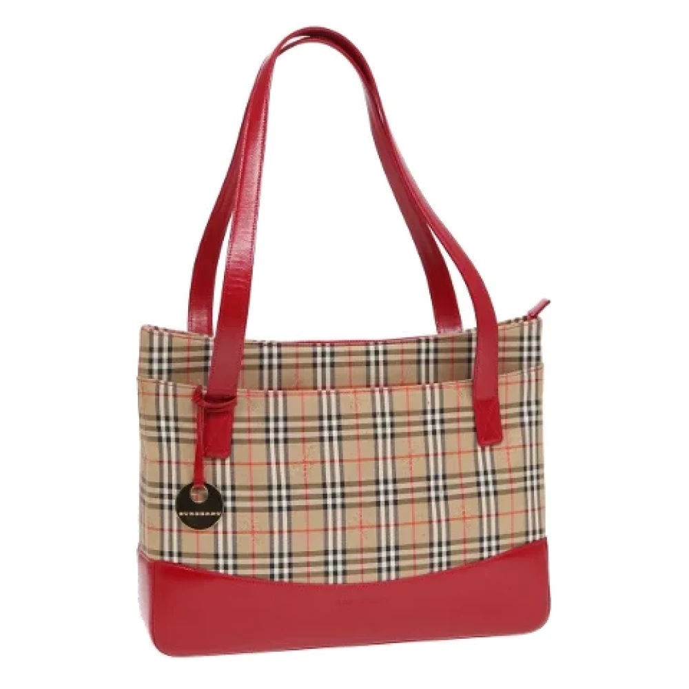 Burberry Vintage Pre-owned Canvas handbags Beige Dames