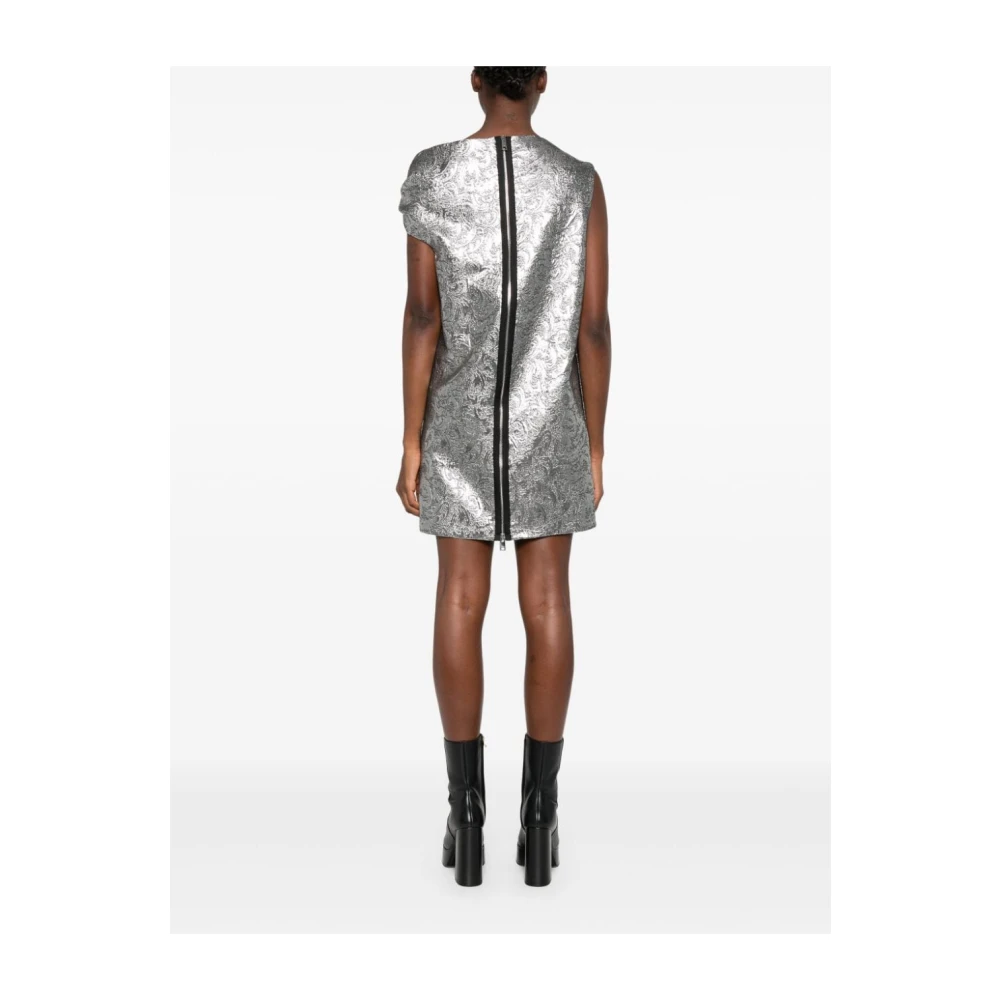 Msgm Argento Brokaat Jurk Gray Dames