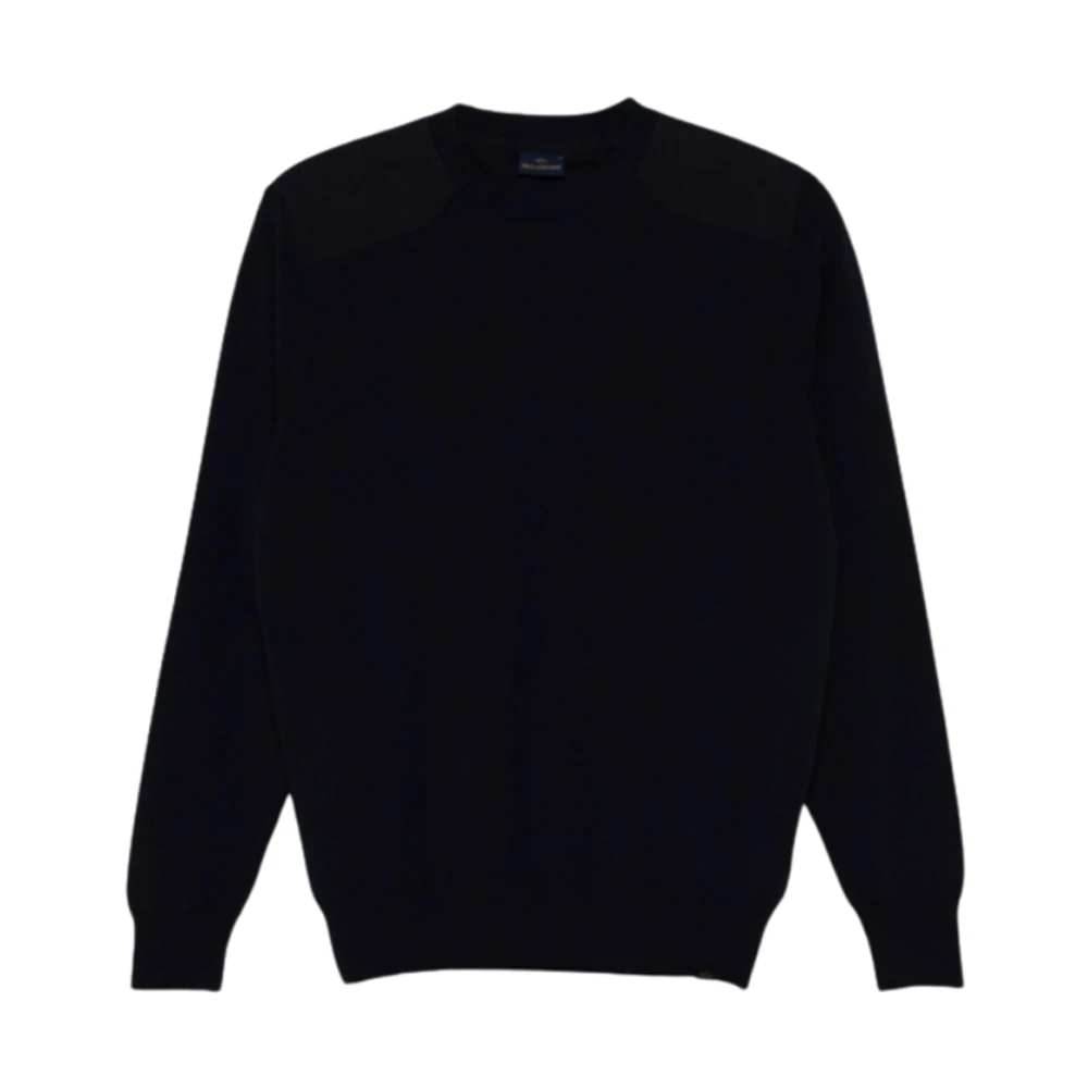 PAUL & SHARK Wollen Trui met Ronde Hals Black Heren